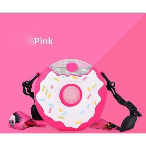 Cartoon Water Bottle Donuts Creative Children Outdoor Portable Gadget Environmentally Plastic Kettle with Lanyard