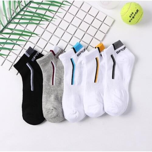 5 Pairs Men Socks Mesh Breathable Short Cotton Socks Summer Cotton Sports Socks Absorb Sweat Ankle Socks Set