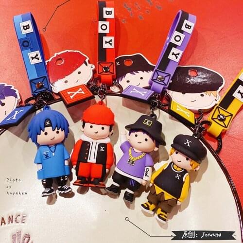 2021 New X-BOY Tide Male Doll Keychain Hip-Hop Epoxy Key Pendants Fashion Sportsman Gift Pendant