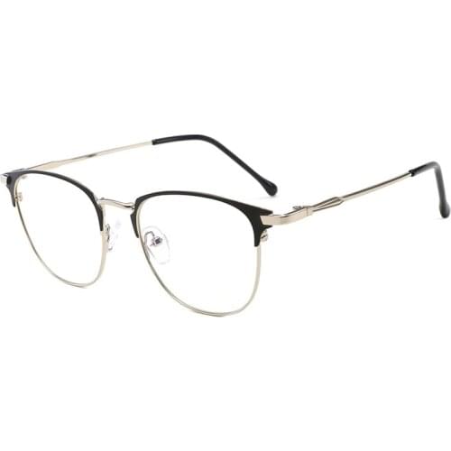 Women Blue Light Blocking Glasses Fashion Optical Eyeglasses Female Eyewear Semi-remless Eye Glasses Frame Computer Blocking