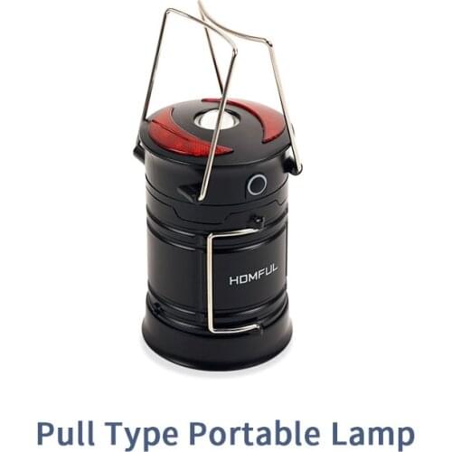 Camping Tent Lamp Outdoor Ultralight Stretch Portable LED Lamp Dual Mode Battery/Rechargeable Travel Lighting Hanging Lamp