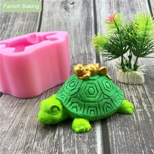 Tortoise Silicone Soap Molds For Candle Resin Clay Turtle Mold Fondant Cake Decorating Tool Chocolate Cake Kitchen Baking Mould