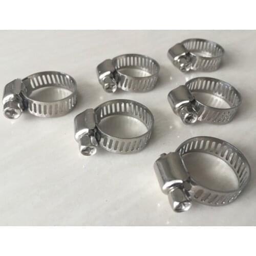 Stainless steel pipe clamp pipe clamp clamp hoop household gas pipe clamp pipe clamp 4 points 6 minutes 1 inch movable hoop buck