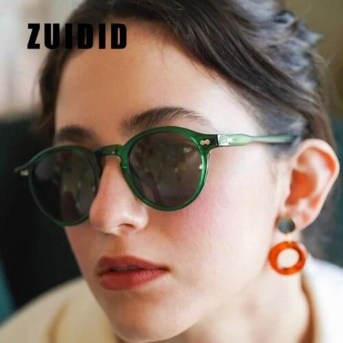 ZUIDID Green Round Small Sunglasses for Women Fashion Brand Designer Retro Sun Glasses Ladies Classic Shopping UV400 Shades