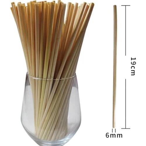 100PCS Wheat Straw 100% biodegradable Straws Environmentally Friendly Portable Drinking Straws Bar Kitchen Accessories ECO Straw