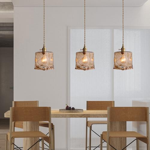 Brass Modern Glass Pendant lights Kitchen Restaurant Bar living room bedroom hanging Pendant lamp