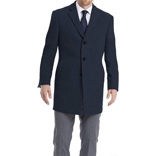 Navy Blue Tweed Mens Suits For Wedding Custome Made Terno Masculino Suits Formal Blazer Party Suit Two Pieces Suit(Jacket+Pants)