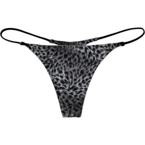 Leopard Print Underpants Womens Fashion Basic Elastic Comfortable Sexy Low Waist Thong Underwear Feminia Panties Majtki Damskie