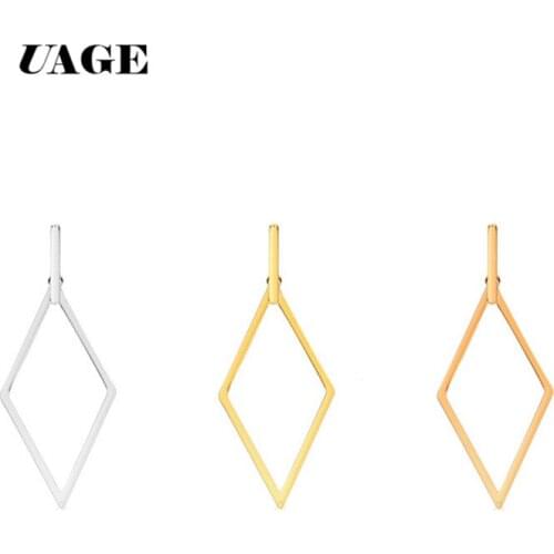 UAGE Statement Earrings 2019 Rhombus Square Earrings Big Exaggerated Earring Hollow Circle Geometric Earrings for Wome