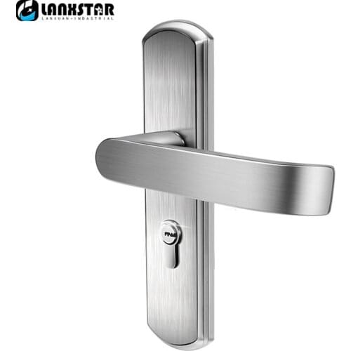 New Design 304 Stainless Steel Interior Door Handles-Lock CC50mm Room Wooden Door Anti-insert Handle Lock