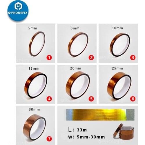 High Temperature Polyimide Tape for Mobile Phone Motherboard BGA Protection Multi Type Heat Resistant Adhesive Gummed Tape