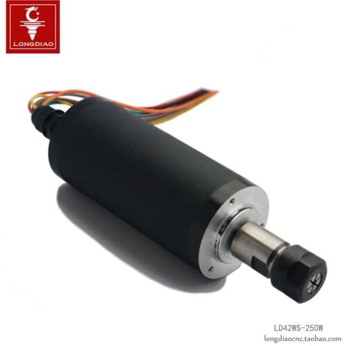 LD42WS-250w Motorized Spindle High Speed Brushless Spindle Motor PCB Engraving Machine Spindle Carpenter Buddha Bead Drilling