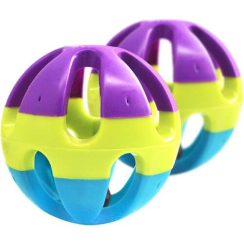1pcs Multi-color Ball Pet Toys Dog Puppy Cat Training Toys Pet Dog Play With Bell Chew Funny Toys