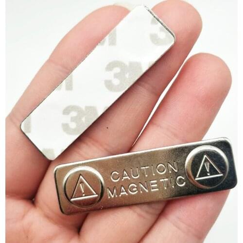 New 10pcs Strong Magnetic Name Tags Badge Metal Fastener ID Card Durable Attachment Holder SCI88