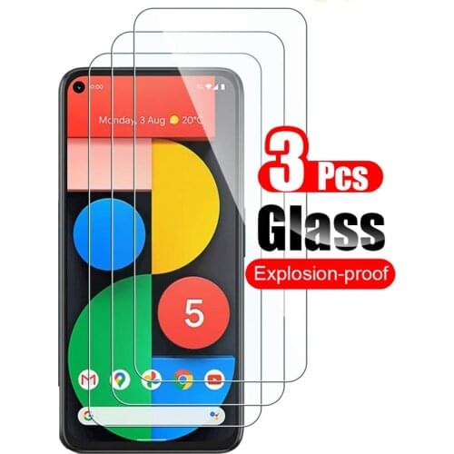 3Pcs Tempered Glass For Google Pixel 5 Screen Protector Protective Film For Google Pixel5 6.0 Inches Phone Guard 9H Clear