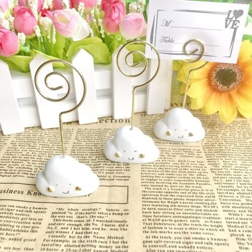30 PCS White Cloud Design Wedding Place Card Holder Party Table Decoration Favors