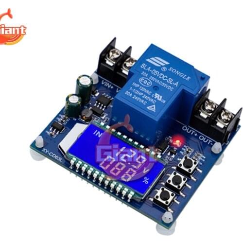 30A Storage Battery Charging Control Module DC Voltage Protection Undervoltage and Loss Protection Device LCD Display XY-CD63L
