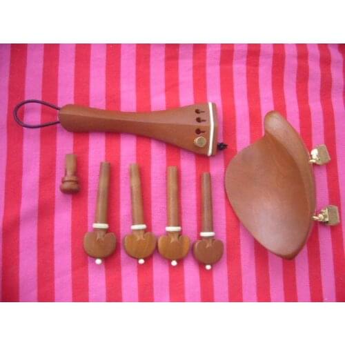 5 Sets of Violin Fitting / Violin Parts 4/4 size jujube wood bone inlay