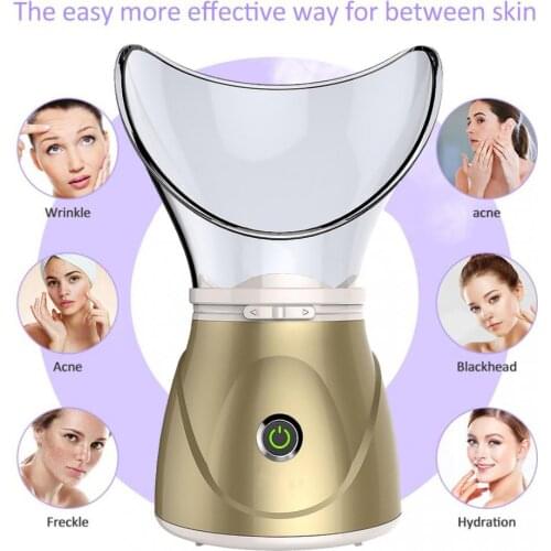 Facial Steamer Nano Ionic Face Cleaner for Facial Sauna Face Humidifier Moisturizing Pores Cleansing EU