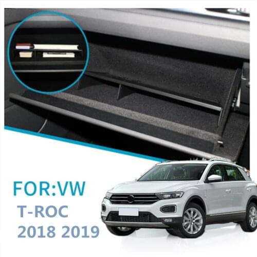 Car Glove Interval Box Storage Co-pilot Glove Box Interval For VW Volkswagen T-ROC 2018 2019 Accessories Co-pilot storage box