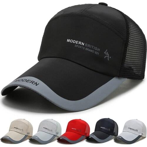 New Spring Summer Quick Drying Baseball Cap Truck Men Women Sport Outdoor Fishing Hiking Mountaineering Running Hat Bone A145