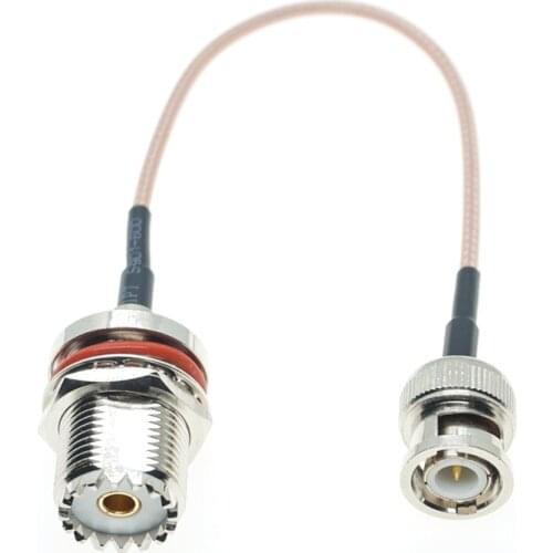 BNC Male to UHF SO239 Bulkhead Female Waterproof 50Ω RG316 Coax Low Loss RF Cable