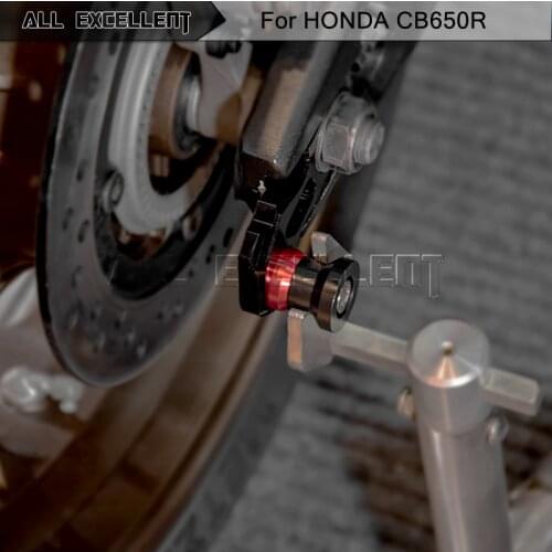 For Honda 2019-2020 CB650R CBR650R CBR650F 2014-2020 CNC Aluminum Rear Wheel Axle Pick Up Stand Swingarm Spool Slider