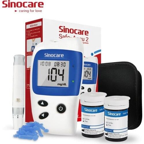 Blood glucose tester home free code automatic blood glucose measuring instrument foreign trade with test strips and needles