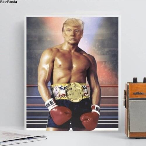 Donald Trump Rocky Boxing Paintings On Canvas Poster Modern Art Decorative Wall Pictures Home Decoration