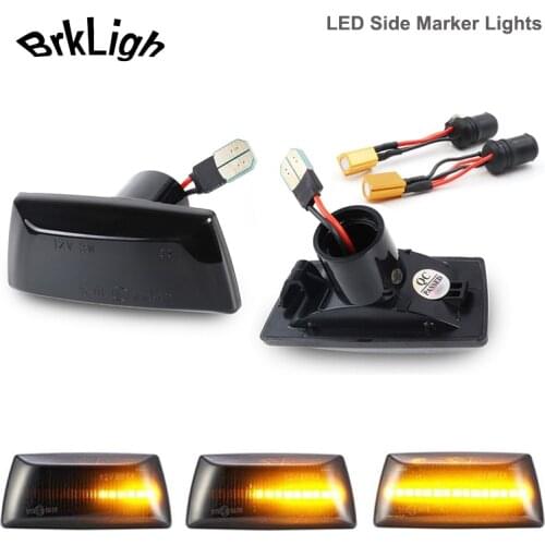 2pcs LED Dynamic Front Bumper Reflector Side Marker Light Turn Signal Lamp For Chevrolet Aveo Cruze Malibu Orlando Vectra Zafira