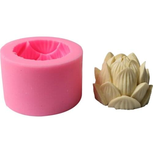 Facemile DIY Lotus Shaped Silica Gel Mold Chocolate Fudge Candy Craft Cake Decoration Tool Soap Moon Cake Cake Mold