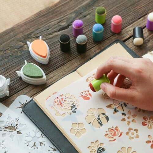 5pcs/set Hand Screen Inkpad Sponge Finger Set School Supplies Back To School Stationery Office Supplies By Kevin&sasa Crafts
