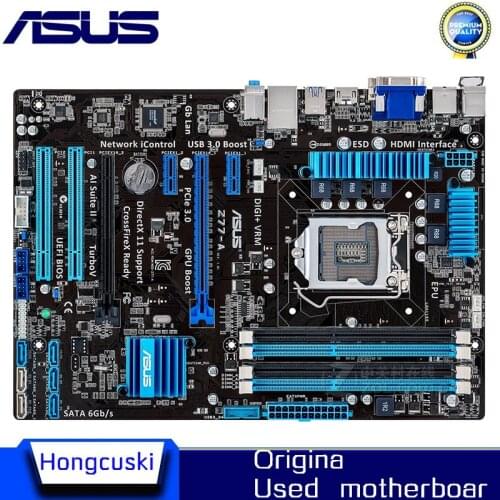 For Asus Z77-A Desktop Motherboard LGA 1155 DDR3 32GB USB3.0 CPU Z77 motherboard