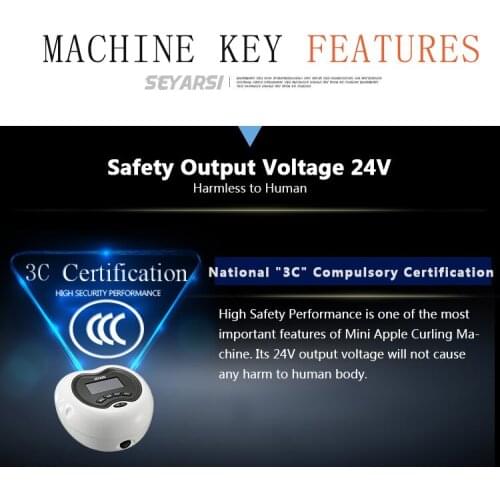 Hot Sale Salon Equipment Mini Hair Curling Machine Digital Hair Perm Machine Apple Shape 24V output hair waving Color Black