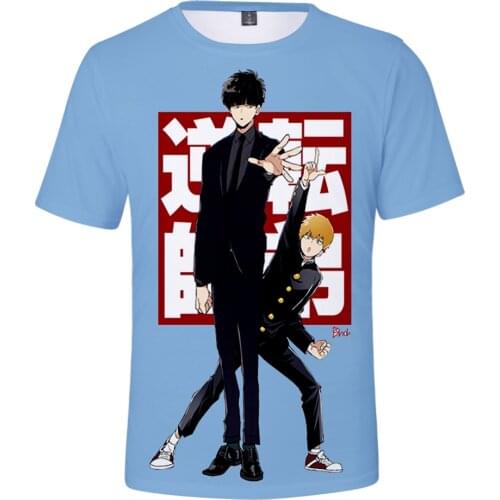Mob Psycho 100 3D Spring Summer Preppy Style Men/Women Street Clothes T-shirt Retro Youthful passion Innovation