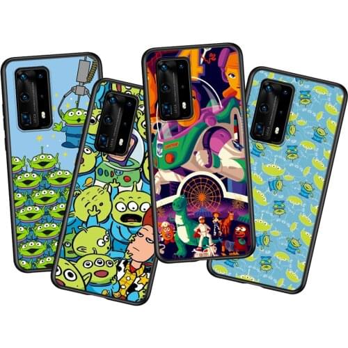 Toy Story Animation Soft TPU Silicone For Huawei P40 P30 P20 Pro P10 P9 P8 Lite RU E Mini Plus 2019 2017 Black Phone Case