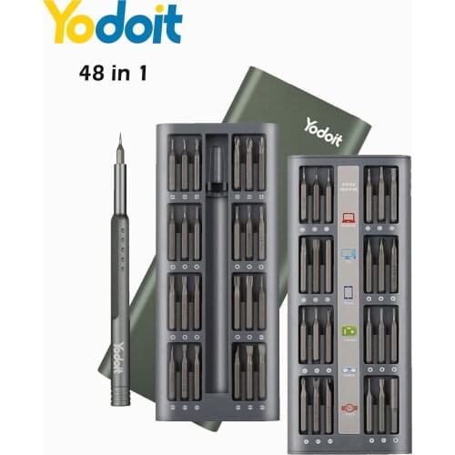 Yodoit 48 in 1 Precision Screwdriver Bits Set Magnetic Repair Tool with Alluminum Box, for iPhone, iPad, Android,Macbook,Watch