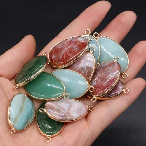 Natural Stone Connector Drop-Shaped Exquisite Semi-Precious For Jewelry Making DIY Necklace Bracelet Accessory
