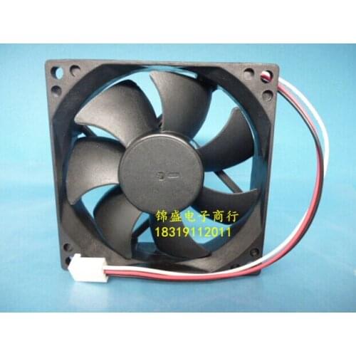 Genuine DA08025R12U 80*80*25 12V 0.35A 3 wire chassis CPU fan