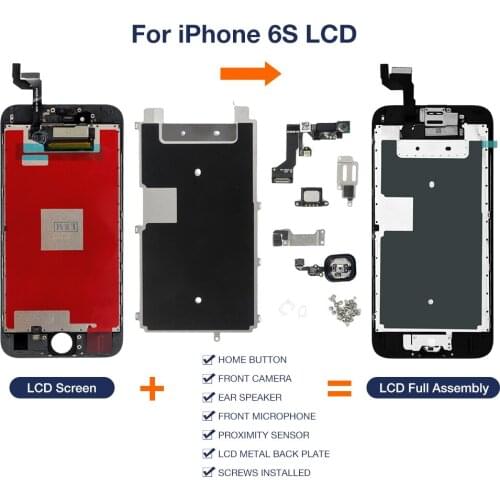 Complete Screen For iPhone 6S LCD Display Touch Digitizer Full Assembly Grade AAA+++ With Front Camera Home Button Replacement