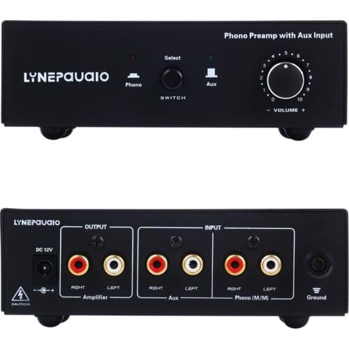 Record player vinyl record player MM phono amplifier pre-stage phono amplifier PHONO line switching input volume control