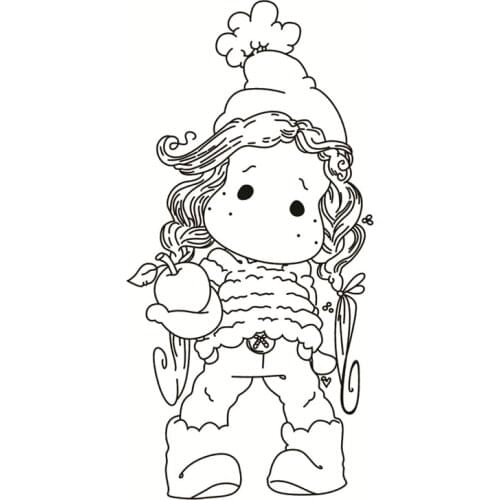 Girl Pattern Transparent Clear Silicone Stamp/Seal For DIY Scrapbooking/photo Album Decorative Clear Stamp Sheetstampons