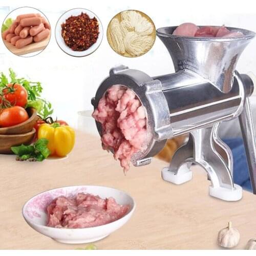 Aluminum Alloy Manual Mincer Meat Grinder Pasta Maker Hand Operated Beef Sausage Maker Kitchen