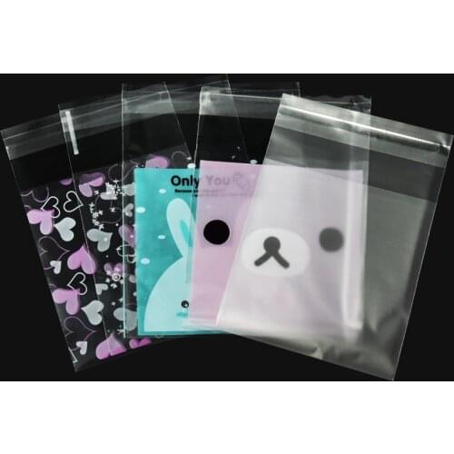 7x10cm Self Adhesive Wedding Cookie Packing Bags Birthday Party Candy Biscuits Package Plastic Bags Food Grade Bag 100pcs/lot