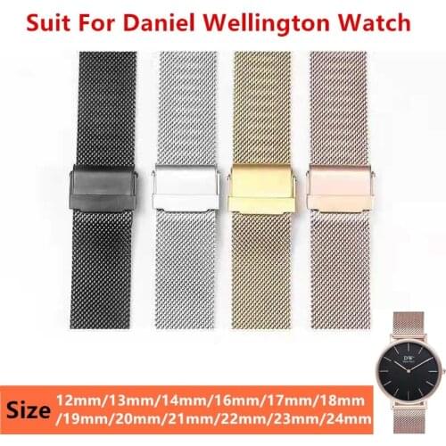 Mesh Strap For Daniel Wellington Watch Band Metal Milanese Stainless Steel Straps For DW Watch 10mm-12mm14mm16mm18mm20mm22mm24mm