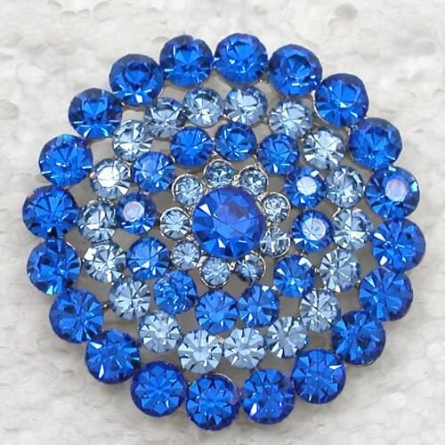 Blue Rhinestone Pins Wedding party Flower brooches C906 B