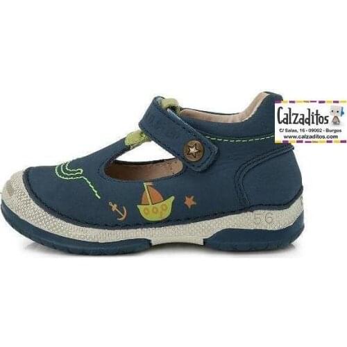 Blue leather nuggets with velcro for D.D.Step child