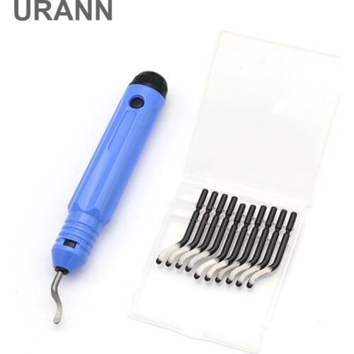 URANN 11pcs/set Trimming Knife Scraper Burr Scraper Deburring Slitter Wood Plastic Edge Trimmer Deburring Tool