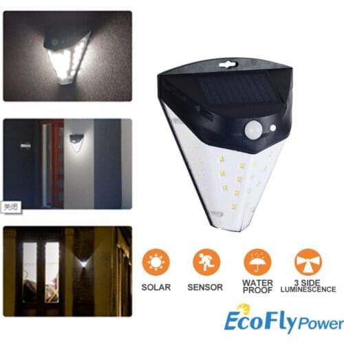 Solar sensor wall light/three-side luminous sensor light/IP65 waterproof street light outdoor lighting garden courtyard