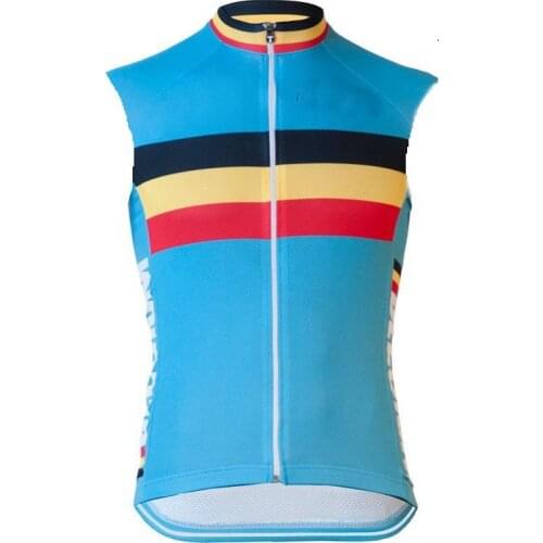 Windstopper 2016 BELGIUM NATIONAL TEAM Sleeveless Cycling Jacket Vest Gilet Mtb Clothing Bicycle Maillot Ciclismo